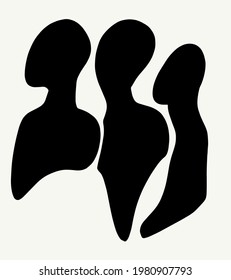 Vector hand drawn flat illustration . Creative ink  minimalistic artwork. Template for card, poster, banner, print for t-shirt, pin, badge, patch.