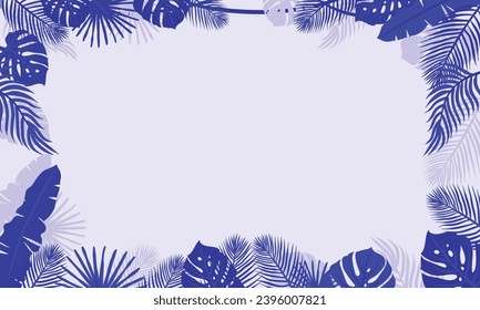 Vector hand drawn flat summer tropical background.