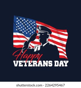 vector hand drawn flat veteran's day background