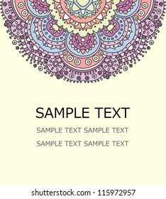 vector hand drawn floral card