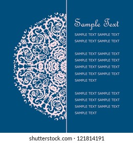 vector hand drawn floral card