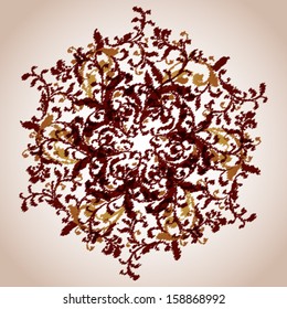 Vector hand drawn floral design element.