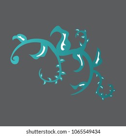Vector hand drawn floral element, plant.