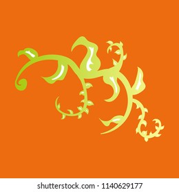 Vector hand drawn floral element, plant.
