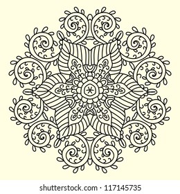 vector hand drawn floral pattern