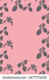 Vector. Hand drawn floral pattern. Vertical background, copy space for text. Template for postcard, wedding and party invitation, flyer, cover, brochure, social media post, magazine, poster, banner.