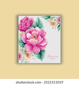 Vektor handgezeichnete florale Hochzeit Einladungskarte