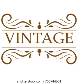 Vector hand drawn flourishes,Cute designer vintage border