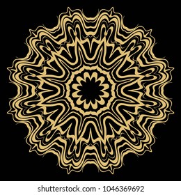 Vector hand drawn flower symbol illustration. Color mandala design. For fashion, surface design