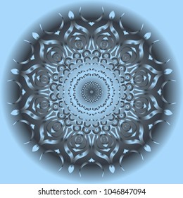 Vector hand drawn flower symbol illustration. Color mandala design. For fashion, surface design