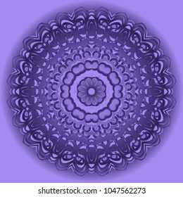 Vector hand drawn flower symbol illustration. Color mandala design. For fashion, surface design