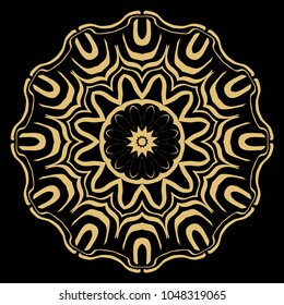 Vector hand drawn flower symbol illustration. Color mandala design. For fashion, surface design