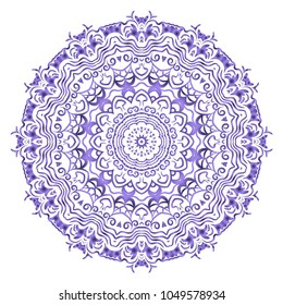 Vector hand drawn flower symbol illustration. Color mandala design. For fashion, surface design