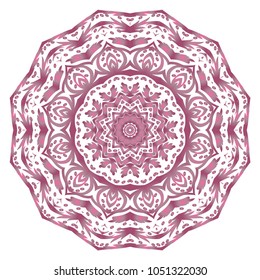 Vector hand drawn flower symbol illustration. Color mandala design. For fashion, surface design