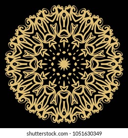 Vector hand drawn flower symbol illustration. mandala design. For fashion, design