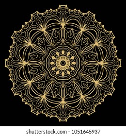 Vector hand drawn flower symbol illustration. mandala design. For fashion, design
