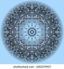 Vector hand drawn flower symbol illustration. Color mandala design. For fashion, surface design