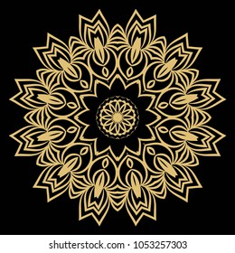 Vector hand drawn flower symbol illustration. mandala design. For fashion, design