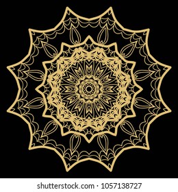 Vector hand drawn flower symbol illustration. mandala design. For fashion, design