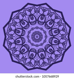 Vector hand drawn flower symbol illustration. mandala design. For fashion, design