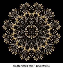 Vector hand drawn flower symbol illustration. mandala design. For fashion, design