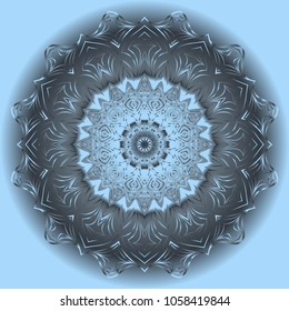 Vector hand drawn flower symbol illustration. mandala design. For fashion, design
