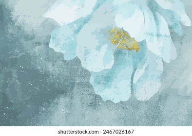 Vector dibujado a mano flores. Decoración de interiores arte. Paisaje Abstractas. Póster moderno para imprimir