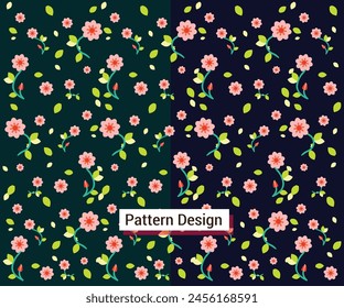 vector hand drawn flowers pattern