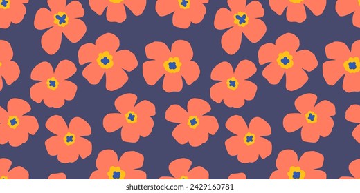 Vector hand drawn flowers. Seamless pattern for textile design, wallpaper, stationery, home decor, packaging, background, art and crafts.