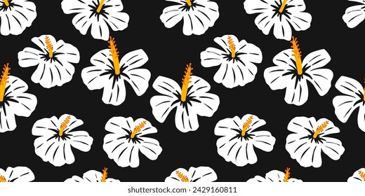 Vector hand drawn flowers. Seamless pattern for textile design, wallpaper, stationery, home decor, packaging, background, art and crafts.