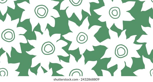 Vector dibujado a mano flores. Patrón sin costura para el diseño textil, papel pintado, papelería, decoración del hogar, embalaje, fondo, arte y artesanías.