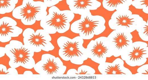 Vector dibujado a mano flores. Patrón sin costura para el diseño textil, papel pintado, papelería, decoración del hogar, embalaje, fondo, arte y artesanías.