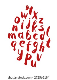 Vector hand drawn font