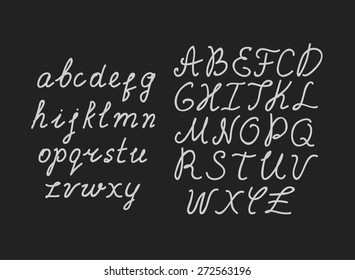 Vector hand drawn font