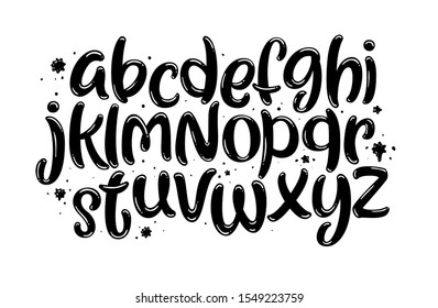 Vector Hand Drawn Font Cartoon Script Stock Vector (Royalty Free ...