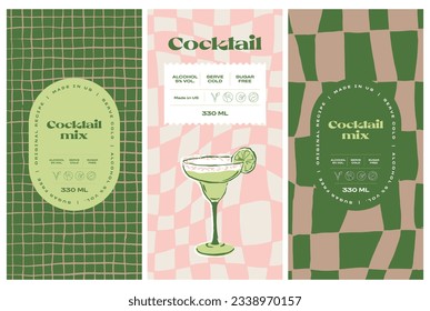 Vector hand drawn food and drinks packaging label design templates for cafe or restaurant