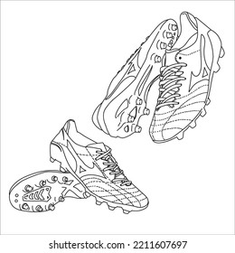 vector hand drawn football shoes icon