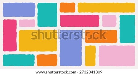 Vector hand drawn frames pack. Wavy organic rectangles mixed with curved blobs. Uneven outline boxes, retro doodle shapes for text and photos.