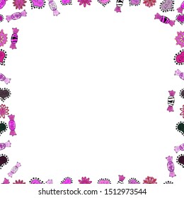 Vector. Hand drawn frames. Seamless pattern. Blank violet, white square cadre rectangle label elegant sketches painted by hands scribble border. Vintage doodle sketch picture frame doodle labels.