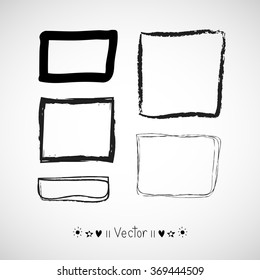 Vector Hand Drawn Frames Set. Cartoon style great for any use.