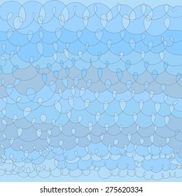 Vector hand drawn free style knit shape design abstract background. Seamless pattern.