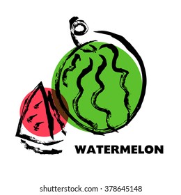Vector hand drawn fruits sketch. Artistic and flat food illustration. Good for magazine, book or article illustration, graphic print design.