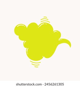 Vector hand drawn funny speech bubble shape. Communication icon. Background for quotes, chats, messages.