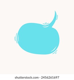 Vector hand drawn funny speech bubble shape. Communication icon. Background for quotes, chats, messages.