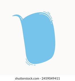 Vector hand drawn funny speech bubble shape. Communication icon. Background for quotes, chats, messages.