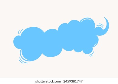 Vector hand drawn funny speech bubble shape. Communication icon. Background for quotes, chats, messages.