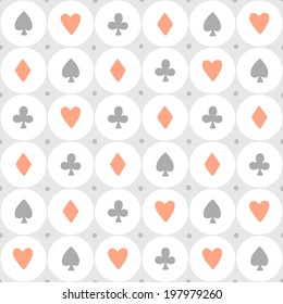 Vector hand drawn game card seamless pattern