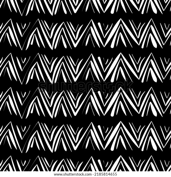 Vector. Hand drawn\
geometric pattern. Monochrome abstract outline chevron, checkmarks,\
zigzag. Repeating geometric texture, geometric shape. Mosaic\
abstract background.\
Dividers.