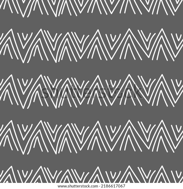 Vector. Hand drawn\
geometric pattern. Monochrome abstract outline chevron, checkmarks,\
zigzag. Repeating geometric texture, geometric shape. Mosaic\
abstract background.\
Dividers.