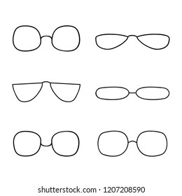 Vector hand drawn glasses for your design